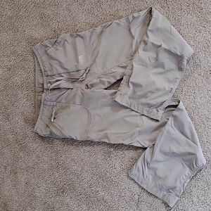 The North Face Khaki Active Convertible Pants, Size 6, Excellent used condition!